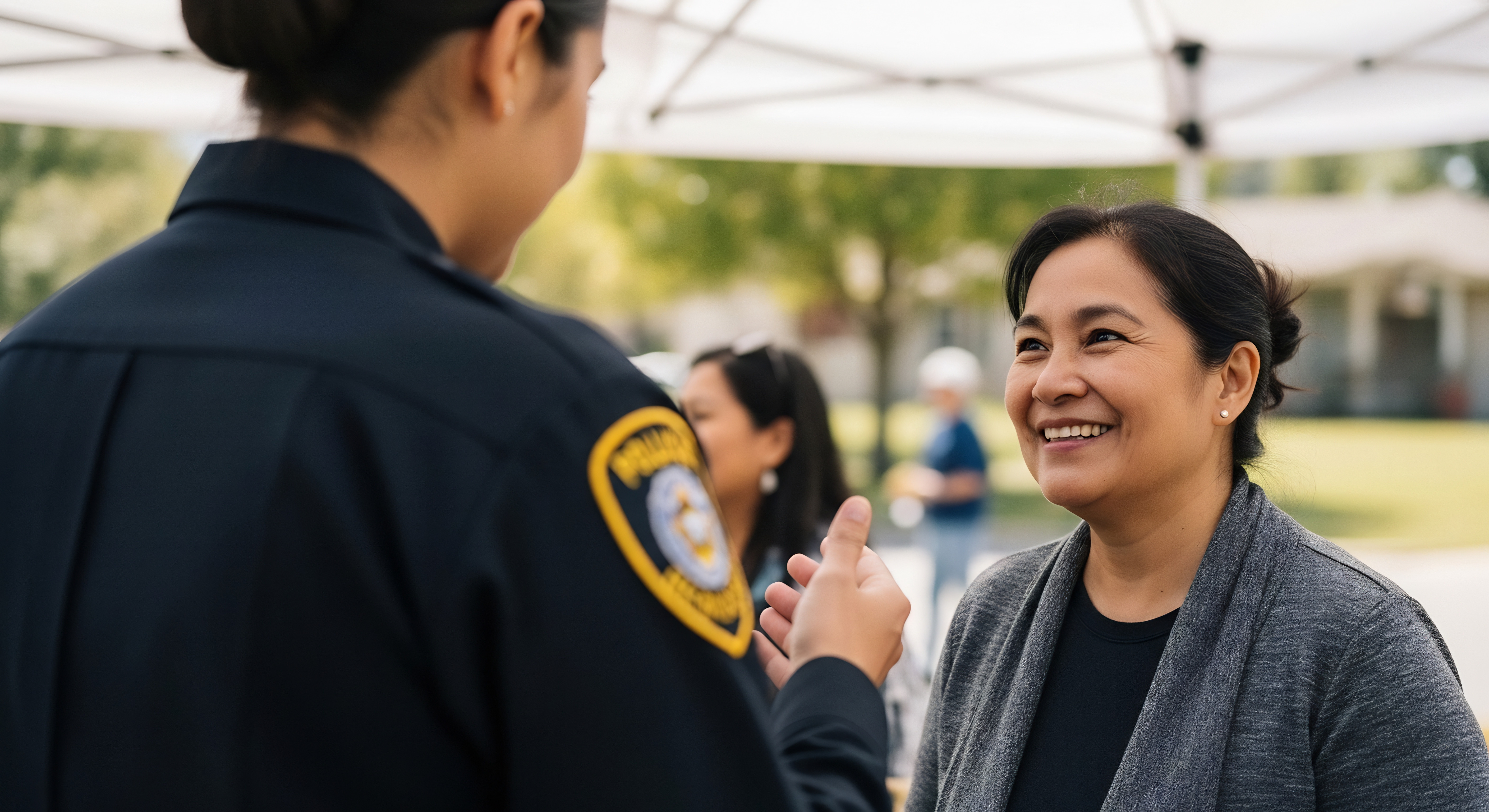 Officer Rivera at a community outreach event